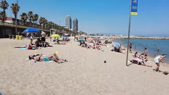 ???????? BARCELONA (SPAIN) ????️ Barceloneta Best Beach Walk Tour 4K