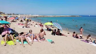 ???????? BARCELONA (SPAIN) ????️ Barceloneta Best Beach Walk Tour 4K