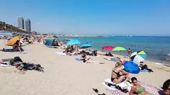 ???????? BARCELONA (SPAIN) ????️ Barceloneta Best Beach Walk Tour 4K