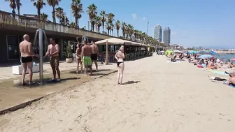 ???????? BARCELONA (SPAIN) ????️ Barceloneta Best Beach Walk Tour 4K