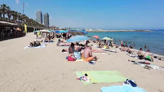 ???????? BARCELONA (SPAIN) ????️ Barceloneta Best Beach Walk Tour 4K