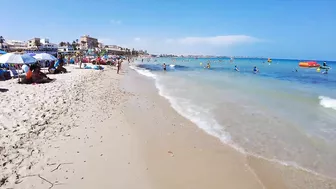 Europe Heatwave Beach Walk In Spain | Walking Tour With Calm Beach Music