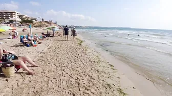 Europe Heatwave Beach Walk In Spain | Walking Tour With Calm Beach Music