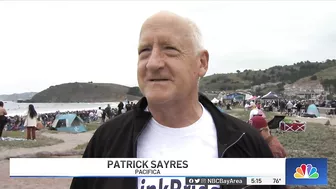 Crowds Pack Pacifica Beach for World Dog Surfing Championships