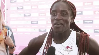 Victoria Ohuruogu after her 400m Silver medal at the Commonwealth Games 2022