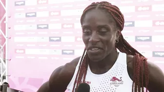 Victoria Ohuruogu after her 400m Silver medal at the Commonwealth Games 2022