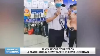 Sanya resort: tourists on a beach holiday now trapped in COVID lockdown