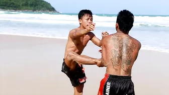 Muay Thai Beach Sparring