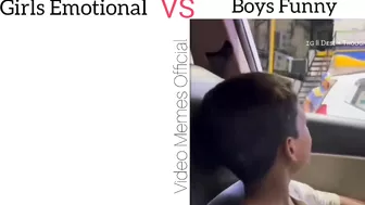 Girls Emotional VS Boys Funny | Very Funny Video #memes #girlvsboy #funny