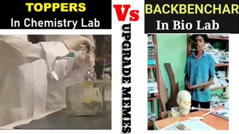 Toppers in chemistry lab vs backbencher in bio lab !!? funny meme videos ????????