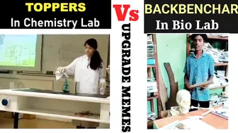 Toppers in chemistry lab vs backbencher in bio lab !!? funny meme videos ????????