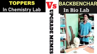 Toppers in chemistry lab vs backbencher in bio lab !!? funny meme videos ????????