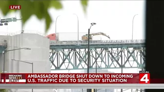 Travel between US, Canada blocked at Ambassador Bridge over explosives threat