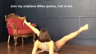 ONLYFANS @FLEX-POLINE Splits Stretch Routine, YOGA POSES, Best contortion, Flexibility, splits