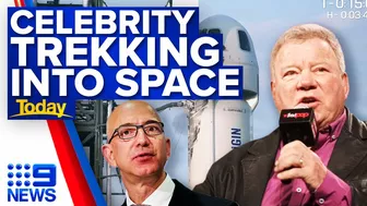 William Shatner to 'beam up' on board Jeff Bezos’ rocket | 9 News Australia