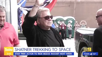 William Shatner to 'beam up' on board Jeff Bezos’ rocket | 9 News Australia