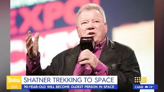 William Shatner to 'beam up' on board Jeff Bezos’ rocket | 9 News Australia