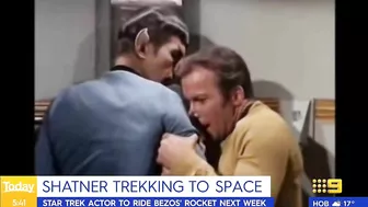 William Shatner to 'beam up' on board Jeff Bezos’ rocket | 9 News Australia