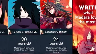 Evolution of Madara Uchiha | Anime Naruto & Boruto