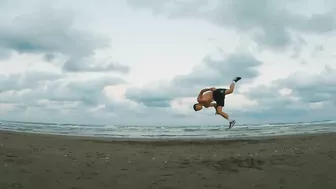 ولاگ ساحلی پارکور vlog beach parkour