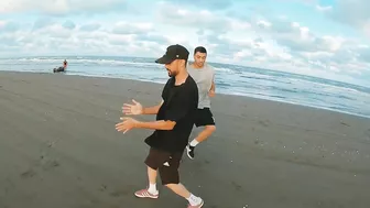 ولاگ ساحلی پارکور vlog beach parkour