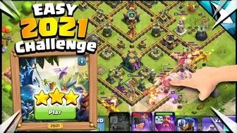 EASY Way to 3 Star 2021 Challenge! Super Dragons for Town Hall!