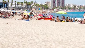 Barcelona beach walk, beach Sant Sebastia/ walking Spain best beaches