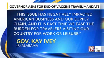 Governor Asks for End to Vaccine Travel Mandate