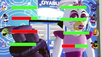 [SFM FNaF] Security Breach vs Anime Animatronics WITH Healthbars