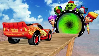 BRAWL STARS PORTAL TRAP vs PIXAR CARS - BeamNG Drive