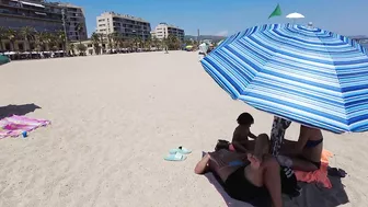 Barcelona Spain - Beach Walk - Badalona Beach - July 2022