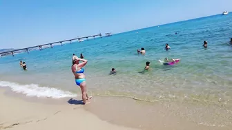 Barcelona Spain - Beach Walk - Badalona Beach - July 2022