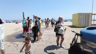 Barcelona Spain - Beach Walk - Badalona Beach - July 2022