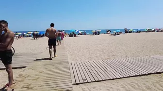 Barcelona Spain - Beach Walk - Badalona Beach - July 2022