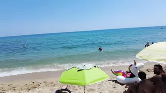 Barcelona Spain - Beach Walk - Badalona Beach - July 2022