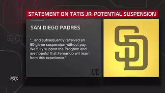 BREAKING: Fernando Tatis Jr. suspended 80 games for PED violation | SportsCenter