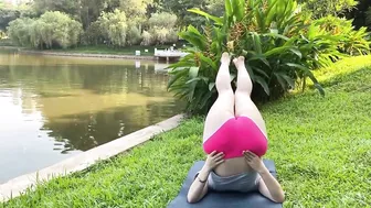 Spiritual Yoga and Stretching Art | Gymnastic Exercises in Oriental Park