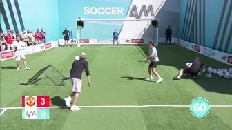 Man United fans take on Soccer AM in the Volley Challenge ????