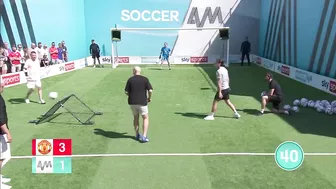 Man United fans take on Soccer AM in the Volley Challenge ????