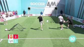 Man United fans take on Soccer AM in the Volley Challenge ????