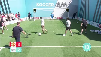 Man United fans take on Soccer AM in the Volley Challenge ????