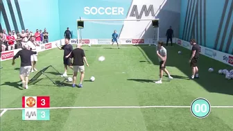 Man United fans take on Soccer AM in the Volley Challenge ????