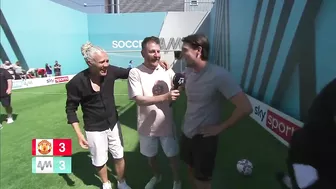 Man United fans take on Soccer AM in the Volley Challenge ????