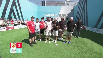 Man United fans take on Soccer AM in the Volley Challenge ????