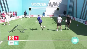 Man United fans take on Soccer AM in the Volley Challenge ????