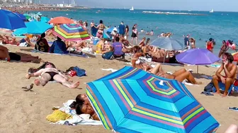 Beach Sant Sebastia, Barcelona beach walk/walking Spain best beaches