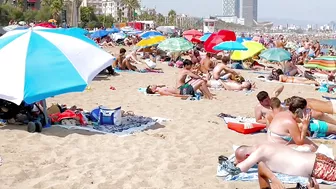 Beach Sant Sebastia, Barcelona beach walk/walking Spain best beaches