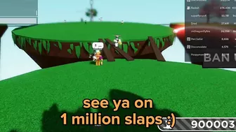 I Reach 900,000 Slaps On Slap Battles Roblox