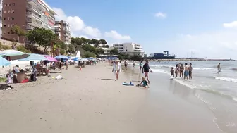 4K Beach Walk Spain Costa Blanca | Walking Tour With Chill Beach Music