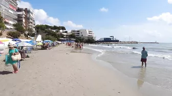 4K Beach Walk Spain Costa Blanca | Walking Tour With Chill Beach Music